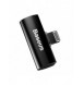 Baseus Audio Converter L46 Adapter från Lightning till 2x Lightning-port (hona) svart (CAL46-01)