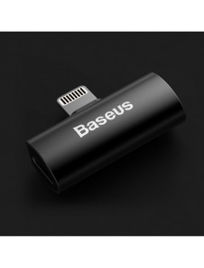 Baseus Audio Converter L46 Adapter från Lightning till 2x Lightning-port (hona) svart (CAL46-01)