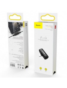 Baseus Audio Converter L46 Adapter från Lightning till 2x Lightning-port (hona) svart (CAL46-01)