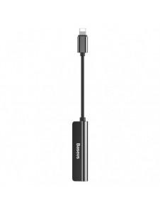 Baseus Audio Converter L52-adapter Lightning till 2x Lightning + minijack 3,5 mm svart (CALL52-01)