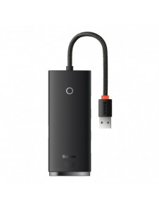 Baseus Lite Series HUB 4-portar (USB-A till 4xUSB-A 3.0) 0,25 m svart (WKQX030001)