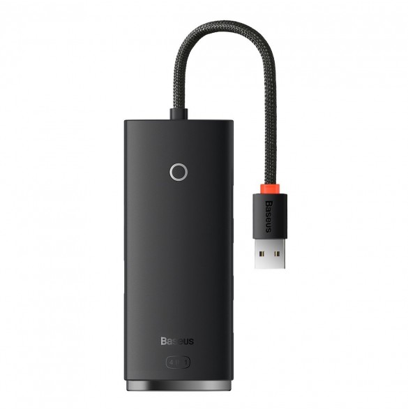 Baseus Lite Series HUB 4-portar (USB-A till 4xUSB-A 3.0) 0,25 m svart (WKQX030001)