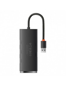 Baseus Lite Series HUB 4-portar (USB-A till 4xUSB-A 3.0) 0,25 m svart (WKQX030001)