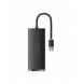 Baseus Lite Series HUB 4-portar (USB-A till 4xUSB-A 3.0) 0,25 m svart (WKQX030001)