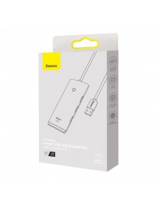 Baseus Lite Series HUB 4-portar (USB-A till 4xUSB-A 3.0) 0,25 m svart (WKQX030001)