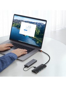 Baseus Lite Series HUB 4-portar (USB-A till 4xUSB-A 3.0) 0,25 m svart (WKQX030001)