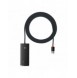 Baseus Lite Series HUB 4-portar (USB-A till 4xUSB-A 3.0) 2m svart (WKQX030201)