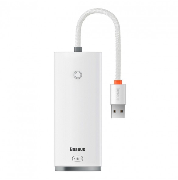 Baseus Lite-serien multifunktionell HUB 4in1 USB - 4x USB 3.2 gen. 1 25 cm vit (WKQX030002)