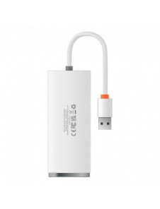 Baseus Lite-serien multifunktionell HUB 4in1 USB - 4x USB 3.2 gen. 1 25 cm vit (WKQX030002)