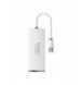 Baseus Lite-serien multifunktionell HUB 4in1 USB - 4x USB 3.2 gen. 1 25 cm vit (WKQX030002)