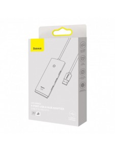 Baseus Lite-serien multifunktionell HUB 4in1 USB - 4x USB 3.2 gen. 1 25 cm vit (WKQX030002)