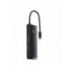 Baseus Lite-serien multifunktionell HUB USB Typ C - 2 x USB 3.0 / USB Typ C / HDMI 1,4 / SD / TF svart (WKQX050001)