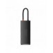 Baseus Lite-serien multifunktionell HUB USB Typ C - 2 x USB 3.0 / USB Typ C / HDMI 1,4 / SD / TF svart (WKQX050001)