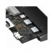 Baseus Lite-serien multifunktionell HUB USB Typ C - 2 x USB 3.0 / USB Typ C / HDMI 1,4 / SD / TF svart (WKQX050001)
