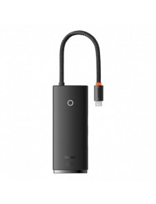 Baseus Lite-serien multifunktionell HUB USB Typ C - 2 x USB 3.0 / USB Typ C PD / HDMI 1,4 / SD / TF svart (WKQX050101)