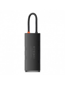 Baseus Lite-serien multifunktionell HUB USB Typ C - 2 x USB 3.0 / USB Typ C PD / HDMI 1,4 / SD / TF svart (WKQX050101)