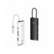 Baseus Lite-serien multifunktionell HUB USB Typ C - 2 x USB 3.0 / USB Typ C PD / HDMI 1,4 / SD / TF vit (WKQX050102)