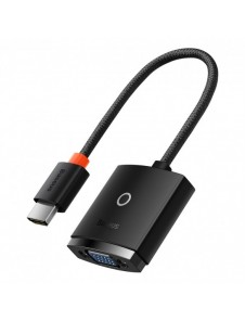 Baseus Lite Series pluggadapter HDMI till VGA + minijack 3,5 mm / micro USB strömförsörjning svart (WKQX010101)