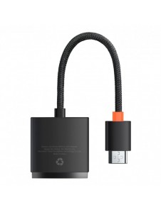 Baseus Lite Series pluggadapter HDMI till VGA + minijack 3,5 mm / micro USB strömförsörjning svart (WKQX010101)