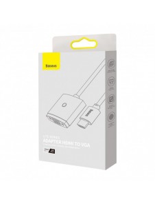 Baseus Lite Series pluggadapter HDMI till VGA + minijack 3,5 mm / micro USB strömförsörjning svart (WKQX010101)