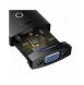Baseus Lite Series pluggadapter HDMI till VGA + minijack 3,5 mm / micro USB strömförsörjning svart (WKQX010101)