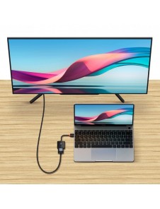 Baseus Lite Series pluggadapter HDMI till VGA + minijack 3,5 mm / micro USB strömförsörjning svart (WKQX010101)