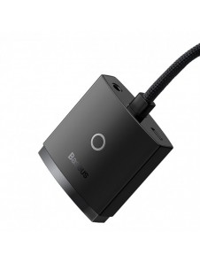 Baseus Lite Series pluggadapter HDMI till VGA + minijack 3,5 mm / micro USB strömförsörjning svart (WKQX010101)
