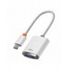 Baseus Lite Series pluggadapter HDMI till VGA + minijack 3,5 mm / micro USB strömförsörjning vit (WKQX010102)