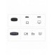 Baseus Lite Series pluggadapter HDMI till VGA + minijack 3,5 mm / micro USB strömförsörjning vit (WKQX010102)