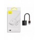 Baseus Lite Series pluggadapter HDMI till VGA + minijack 3,5 mm / micro USB strömförsörjning vit (WKQX010102)