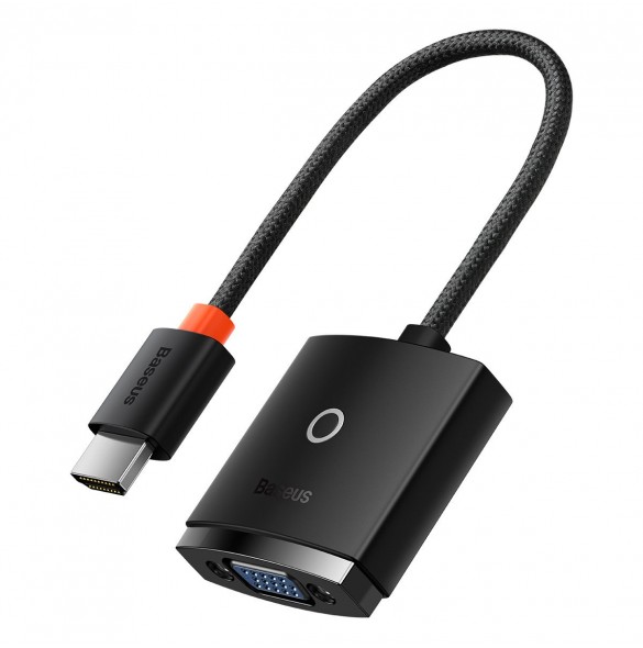 Baseus Lite-serien Plugg HDMI till VGA-adapter Svart (WKQX010001)