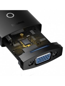 Baseus Lite-serien Plugg HDMI till VGA-adapter Svart (WKQX010001)