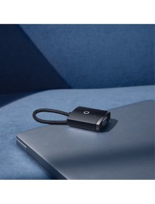 Baseus Lite-serien Plugg HDMI till VGA-adapter Svart (WKQX010001)