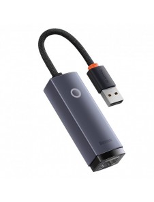 Baseus Lite Series USB-adapter - RJ45 LAN-uttag 100 Mbps grå (WKQX000013)