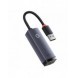 Baseus Lite Series USB-adapter - RJ45 LAN-uttag 100 Mbps grå (WKQX000013)