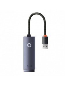 Baseus Lite Series USB-adapter - RJ45 LAN-uttag 100 Mbps grå (WKQX000013)
