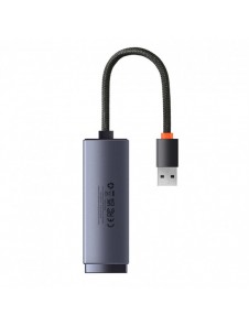 Baseus Lite Series USB-adapter - RJ45 LAN-uttag 100 Mbps grå (WKQX000013)
