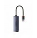 Baseus Lite Series USB-adapter - RJ45 LAN-uttag 100 Mbps grå (WKQX000013)