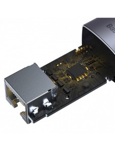 Baseus Lite Series USB-adapter - RJ45 LAN-uttag 100 Mbps grå (WKQX000013)
