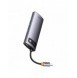 Baseus Metal Gleam 6in1 multifunktionsnav USB Typ C - USB Typ C Strömförsörjning 100 W / 2x HDMI 4K 30 Hz / 3x USB 3.2 Gen 1 grå