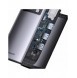 Baseus Metal Gleam 6in1 multifunktionsnav USB Typ C - USB Typ C Strömförsörjning 100 W / 2x HDMI 4K 30 Hz / 3x USB 3.2 Gen 1 grå