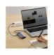 Baseus Metal Gleam 6in1 multifunktionsnav USB Typ C - USB Typ C Strömförsörjning 100 W / 2x HDMI 4K 30 Hz / 3x USB 3.2 Gen 1 grå