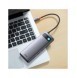 Baseus Metal Gleam 6in1 multifunktionsnav USB Typ C - USB Typ C Strömförsörjning 100 W / 2x HDMI 4K 30 Hz / 3x USB 3.2 Gen 1 grå