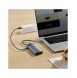 Baseus Metal Gleam 6in1 multifunktionsnav USB Typ C - USB Typ C Strömförsörjning 100 W / 2x HDMI 4K 30 Hz / 3x USB 3.2 Gen 1 grå