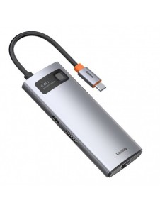 Baseus Metal Gleam 6in1 multifunktionell USB Type C Hub - USB Typ C Strömförsörjning 100 W / HDMI 4K 30 Hz / 3x USB 3.2 Gen 1 /