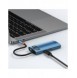 Baseus Metal Gleam 6in1 multifunktionell USB Typ C-hub - USB Typ C Strömförsörjning 100W / HDMI 4K 30Hz / 3x USB 3.2 Gen 1 / RJ4