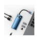 Baseus Metal Gleam 6in1 multifunktionell USB Typ C-hub - USB Typ C Strömförsörjning 100W / HDMI 4K 30Hz / 3x USB 3.2 Gen 1 / RJ4