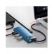 Baseus Metal Gleam 6in1 multifunktionell USB Typ C-hub - USB Typ C Strömförsörjning 100W / HDMI 4K 30Hz / 3x USB 3.2 Gen 1 / RJ4