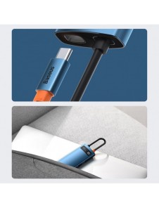 Baseus Metal Gleam 6in1 multifunktionell USB Typ C-hub - USB Typ C Strömförsörjning 100W / HDMI 4K 30Hz / 3x USB 3.2 Gen 1 / RJ4