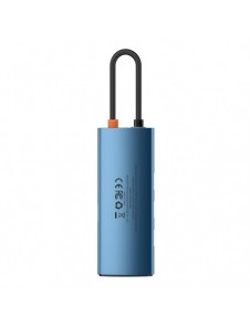 Baseus Metal Gleam 6in1 multifunktionell USB Typ C-hub - USB Typ C Strömförsörjning 100W / HDMI 4K 30Hz / 3x USB 3.2 Gen 1 / RJ4